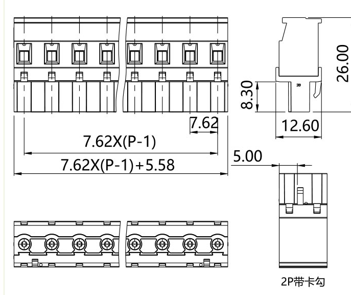 插拔式端子臺(tái)-插頭PG-762RL(圖1) 插拔式端子臺(tái)-插頭PG-762RL(圖1)
