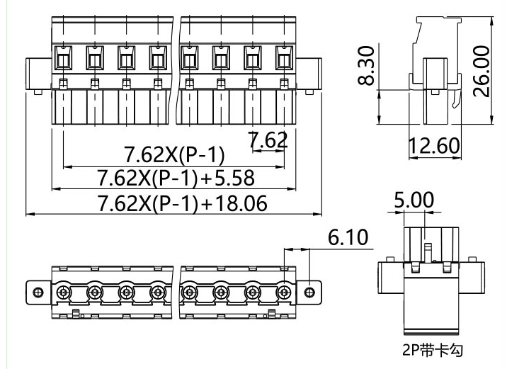 插拔式端子臺-插頭PGF-762RL(圖1)