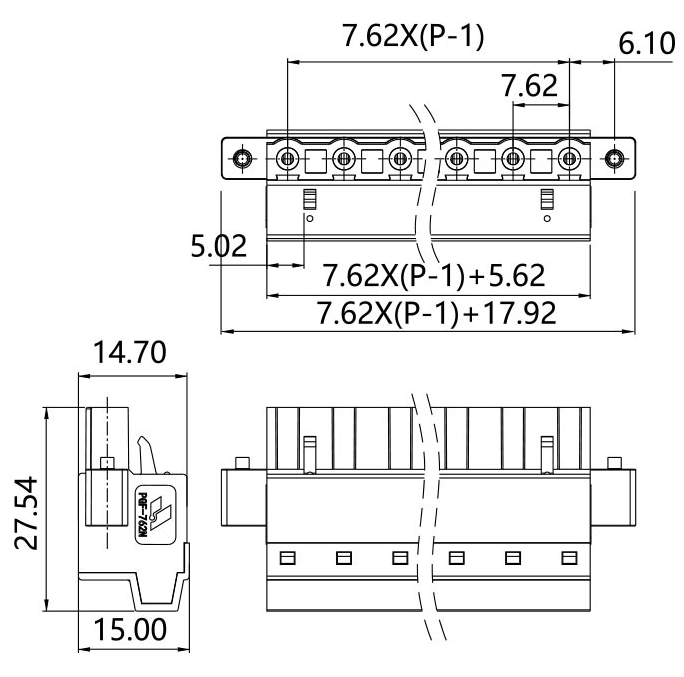 插拔式端子臺(tái)-插頭PGF-762N(圖1)